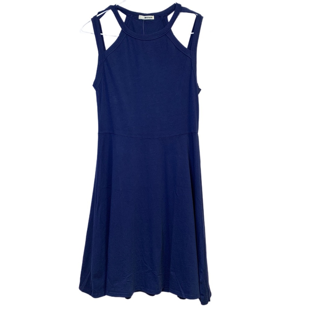 Revolve LAMade Peekaboo Shoulder Mini Dress  Medium Navy